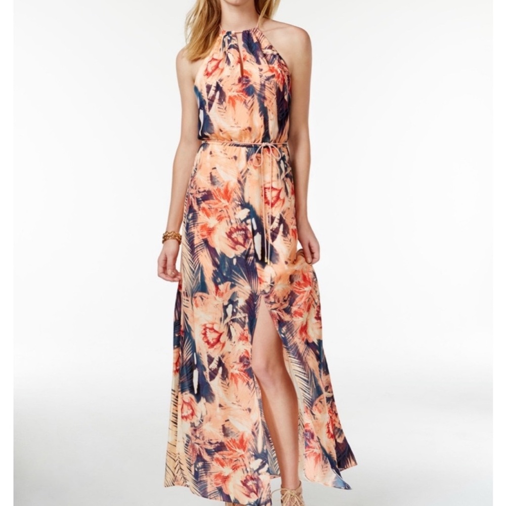 Guess Summer Escape Coral Maxi Dress